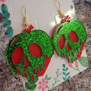 *2 for $13* Snow White Poison Apple Design Acrylic Earrings